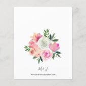 Blush Pink & White Floral Wedding Flyer (Hinten)