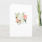 Blush Pink White Floral Wedlet Program Programm (Rückseite)