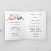 Blush Pink White Floral Wedlet Program Programm (Innenseite)