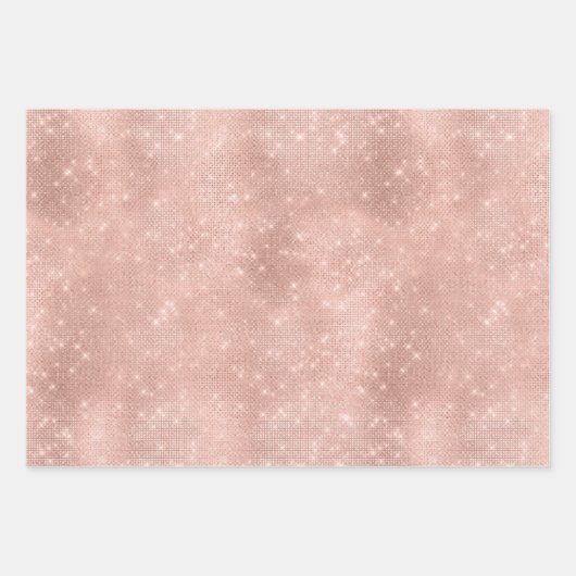 Blush Pink White Glam Geschenkpapier Set (Vorderseite 2)