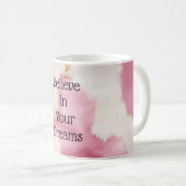 Blush Pink White Gold Cowhid Animal Kaffeetasse (VorderseiteRechts)
