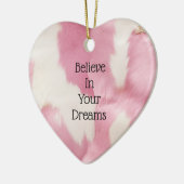 Blush Pink White Gold Cowhid Animal Keramik Ornament (Links)