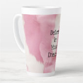 Blush Pink White Gold Cowhid Animal Milchtasse (Linke Ecke)
