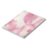 Blush Pink White Gold Cowhid Animal Notizblock (Rotiert)