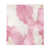 Blush Pink White Gold Cowhid Animal Notizblock (Vorderseite)