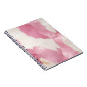 Blush Pink White Gold Cowhid Animal Notizblock (Rechte Seite)