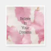 Blush Pink White Gold Cowhid Animal Serviette (Vorderseite)