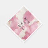 Blush Pink White Gold Cowhid Animal Serviette (Ecke)