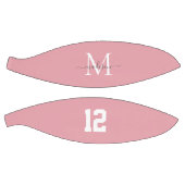 Blush Pink White Gray Monogram Number Girl Script Basketball (Panele)