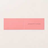 Blush Pink & White Modern Elegant Simple Template Visitenkarten (Außenseite Aufgefaltet)