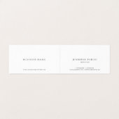 Blush Pink & White Modern Elegant Simple Template Visitenkarten (Innenseite Aufgefaltet)