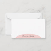 Blush Pink White Modern Modern Modern Template Ele Mitteilungskarte (Vorderseite)
