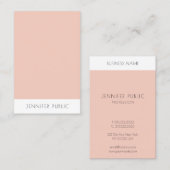 Blush Pink White Moderne Elegante einfache Vorlage Visitenkarte (Vorne/Hinten)