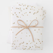 Blush Pink White Peach Ombre Gold Confetti Geschenkpapier Set (Beispiel)