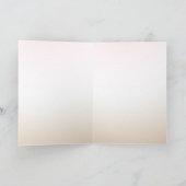 Blush Pink White Peach Ombre Gold Confetti Karte (Innenseite)