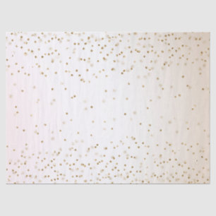 Blush Pink White Peach Ombre Gold Confetti Seidenpapier
