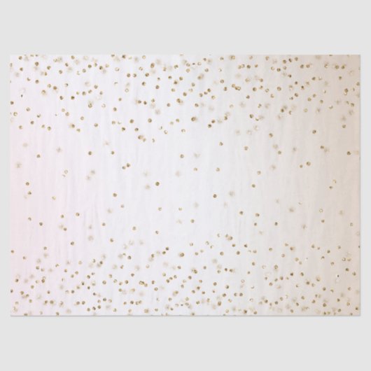 Blush Pink White Peach Ombre Gold Confetti Seidenpapier (Vorderseite)