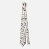 Blush Pink & White Ranunculus Weinhochzeit Krawatte (Vorderseite)