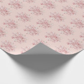 Blush Pink White Snowflakes Christmas Geschenkpapier (Ecke)
