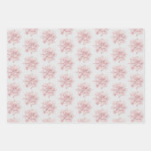 Blush Pink White Snowflakes Christmas Geschenkpapier Set (Vorderseite 3)