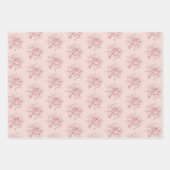 Blush Pink White Snowflakes Christmas Geschenkpapier Set (Vorderseite)