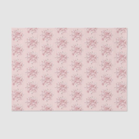 Blush Pink White Snowflakes Christmas Seidenpapier (Vorderseite)