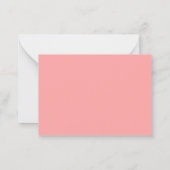 Blush Pink White Typography Script Name Minimalist Mitteilungskarte (Rückseite)