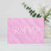 Blush Pink White Watercolor Wedding RSVP Karte (Stehend Vorderseite)