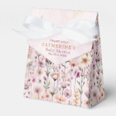 Blush Pink Wildblume Baby Dusche Gefälligkeitsboxe Geschenkschachtel (Vorderseite)
