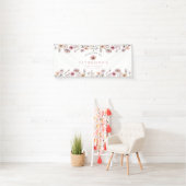 Blush Pink Wildblume Babyduschbanner - Boho Fl Banner (Insitu)