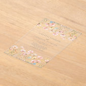 Blush Pink Wildblume Bloral Wedding Acryleinladungen (Ablage )