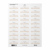 Blush Pink Wildblume Floral Return Address Label (Vorne)