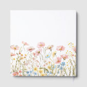 Blush Pink Wildblume Wasserfarbe Hochzeit Gästebuch (Rückseite)