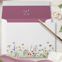 Blush Pink Wildblumen Schmetterlinge Hochzeit