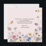 Blush Pink Wildflower Bridal Shower Thank You Card Dankeskarte<br><div class="desc">Imagine opening a soft blush card decorated with delicate wildflowers after a beautiful bridal shower. This Blush Wildflower Bridal Shower Thank You card is a simple and elegant way to show your appreciation,  with a light floral style that feels warm,  personal,  and effortlessly coordinated with your event.</div>
