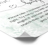 Blush Pink Winter Don't say baby game Poster (Ecke)