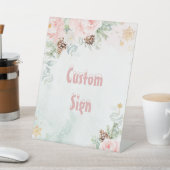 Blush Pink Winterlandgeburt Sockelschild (In SItu)