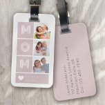 Blush Pink Wir Liebe Sie Mama Fotos Gepäckanhänger<br><div class="desc">Mit diesem personalisierten Design,  das sich perfekt für Reisende eignet,  können Sie Ihr Gepäck auftanken</div>