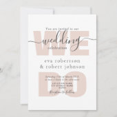 Blush Pink wir tun Hochzeitseinladung Einladung (Vorderseite)