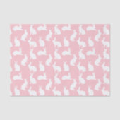 Blush Pink With White Bunny Pattern Pretty Easter Seidenpapier (Vorderseite)