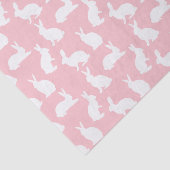 Blush Pink With White Bunny Pattern Pretty Easter Seidenpapier (Ausschnitt)