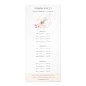 Blush Pink Wood Whisky Blumengebäck Preis Werbekarte (Vorne)