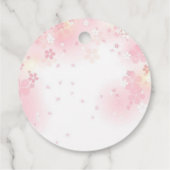 Blush Pink Woodland Tiere Blumendusche Baby Geschenkanhänger (Rückseite)