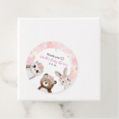 Blush Pink Woodland Tiere Blumendusche Baby Geschenkanhänger (Beispiel)