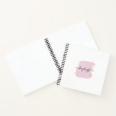 Blush Pinselstriche Gold Punkte Notizblock (Innenseite)