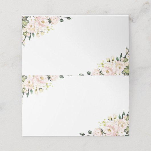 Blush Platzkarten geflochten (Außenseite Aufgefaltet)