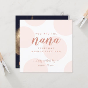 Blush Polka Dot Mother Day for Nana Foto Card