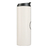 Blush Polka Dots on White Pattern Thermosbecher (Nach links gedreht)