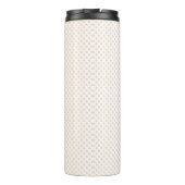 Blush Polka Dots on White Pattern Thermosbecher (Rückseite)