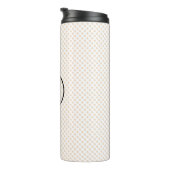 Blush Polka Dots on White Pattern Thermosbecher (Nach rechts gedreht)